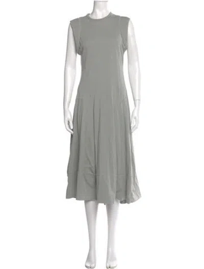 Pre-owned Tibi Crew Neck Long Dress In Gray