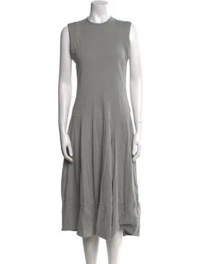 Pre-owned Tibi Crew Neck Long Dress In Green