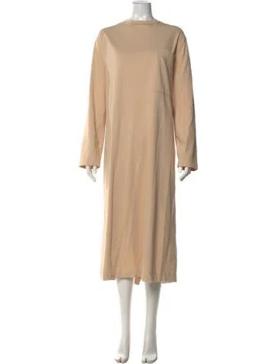 Pre-owned Tibi Crew Neck Long Dress In Neutral