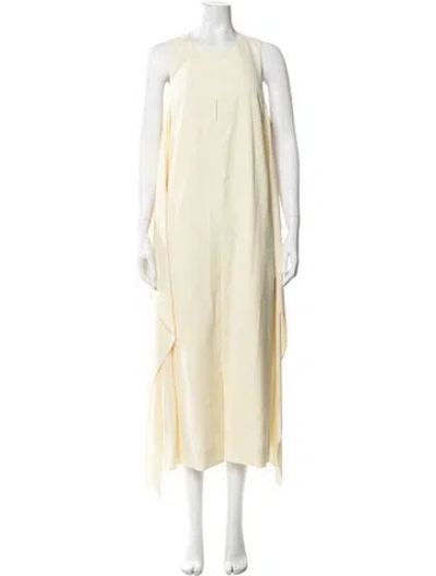 Pre-owned Tibi Crew Neck Long Dress In Neutrals