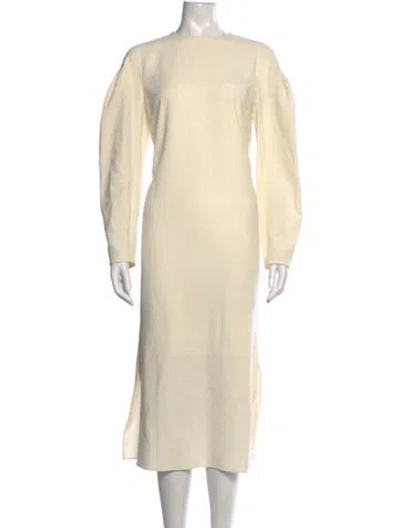 Pre-owned Tibi Crew Neck Long Dress In Neutrals