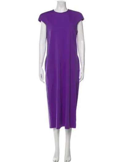 Pre-owned Tibi Crew Neck Long Dress In Purple