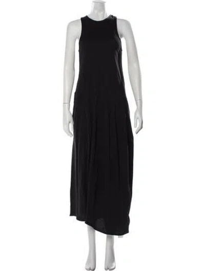 Pre-owned Tibi Crew Neck Long Dress W/ Tags In Black