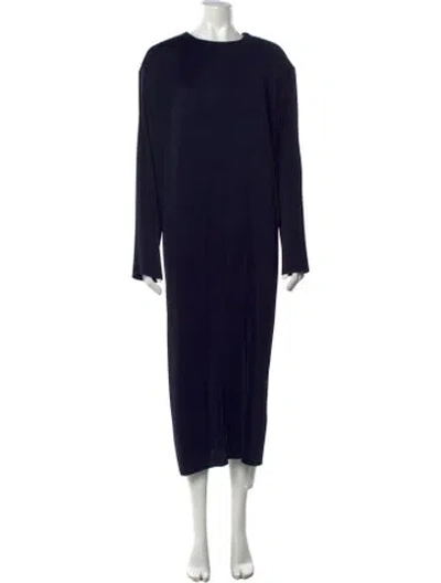 Pre-owned Tibi Crew Neck Long Dress W/ Tags In Black