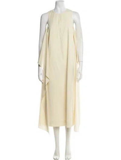 Pre-owned Tibi Crew Neck Long Dress W/ Tags In Neutral