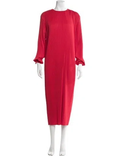 Pre-owned Tibi Crew Neck Long Dress W/ Tags In Red