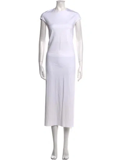 Pre-owned Tibi Crew Neck Long Dress W/ Tags In White