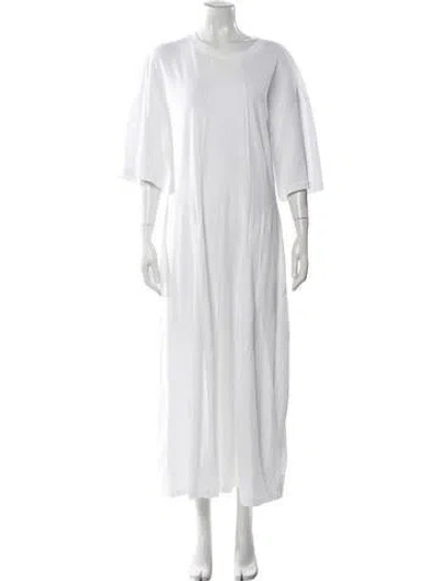 Pre-owned Tibi Crew Neck Long Dress In White