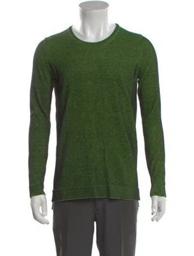 Pre-owned Tibi Crew Neck Long Sleeve Henley In Green