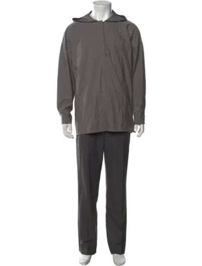 Pre-owned Tibi Crew Neck Long Sleeve Hoodie In Grey