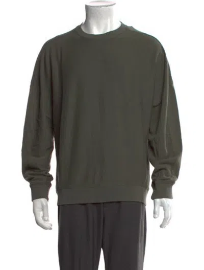 Pre-owned Tibi Crew Neck Long Sleeve Pullover In Green