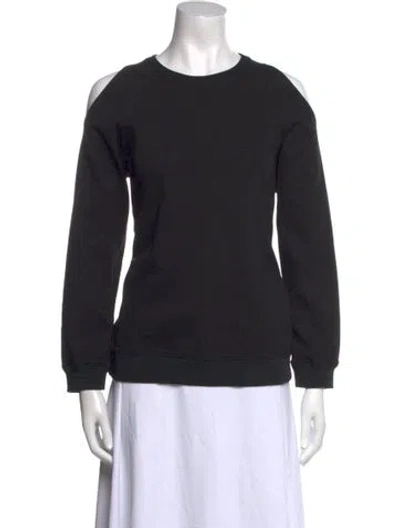 Pre-owned Tibi Crew Neck Long Sleeve Sweatshirt In Black