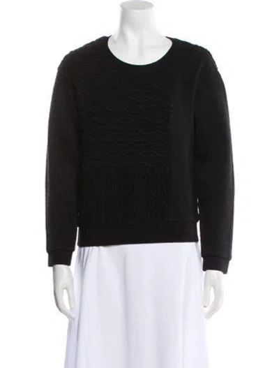 Pre-owned Tibi Crew Neck Long Sleeve Sweatshirt In Black
