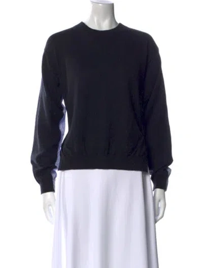 Pre-owned Tibi Crew Neck Long Sleeve Sweatshirt In Black
