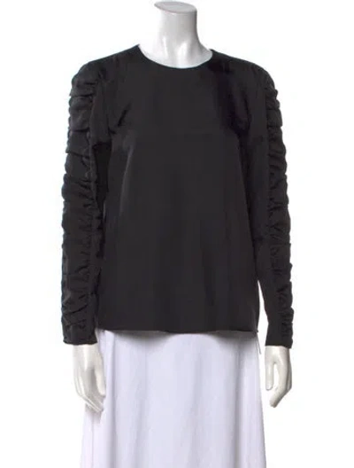 Pre-owned Tibi Crew Neck Long Sleeve Sweatshirt In Black