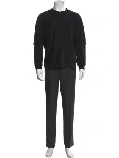 Pre-owned Tibi Crew Neck Long Sleeve Sweatshirt In Black