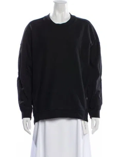 Pre-owned Tibi Crew Neck Long Sleeve Sweatshirt In Black