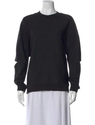 Pre-owned Tibi Crew Neck Long Sleeve Sweatshirt In Black