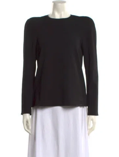 Pre-owned Tibi Crew Neck Long Sleeve Sweatshirt In Black