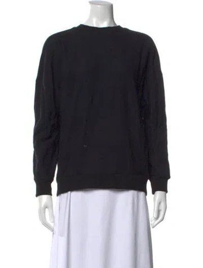 Pre-owned Tibi Crew Neck Long Sleeve Sweatshirt In Black