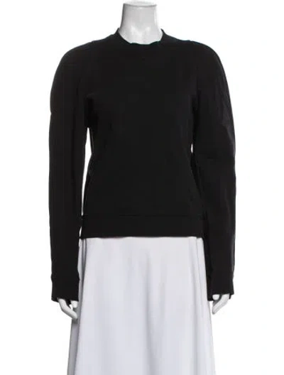 Pre-owned Tibi Crew Neck Long Sleeve Sweatshirt In Black