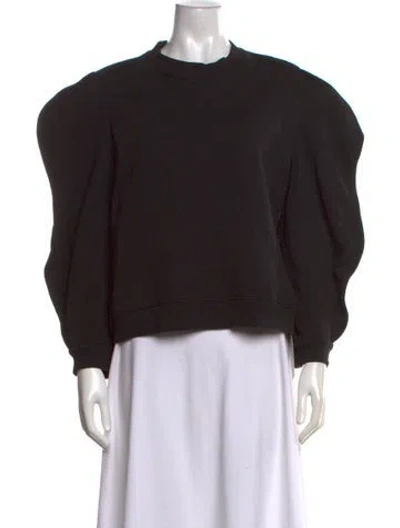 Pre-owned Tibi Crew Neck Long Sleeve Sweatshirt In Black