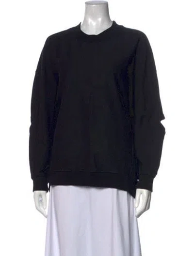 Pre-owned Tibi Crew Neck Long Sleeve Sweatshirt In Black