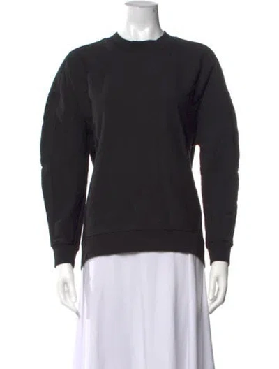 Pre-owned Tibi Crew Neck Long Sleeve Sweatshirt In Black