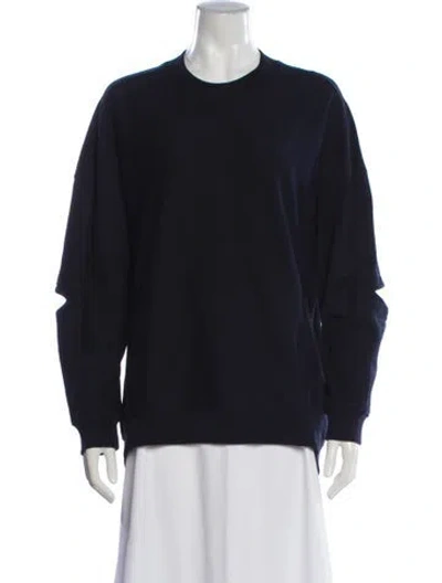 Pre-owned Tibi Crew Neck Long Sleeve Sweatshirt In Black