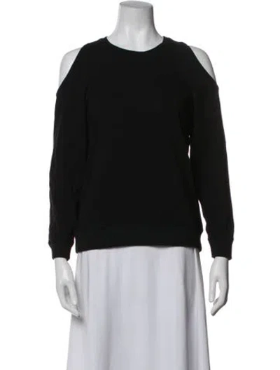 Pre-owned Tibi Crew Neck Long Sleeve Sweatshirt In Black