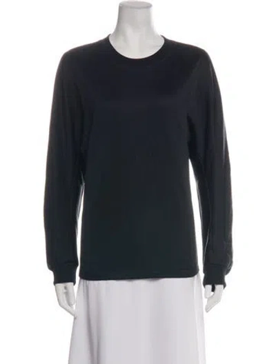 Pre-owned Tibi Crew Neck Long Sleeve Sweatshirt In Black