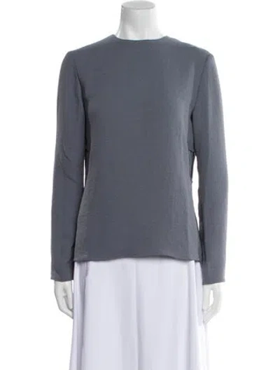 Pre-owned Tibi Crew Neck Long Sleeve Sweatshirt In Blue