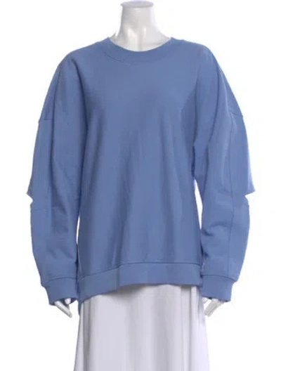 Pre-owned Tibi Crew Neck Long Sleeve Sweatshirt In Blue