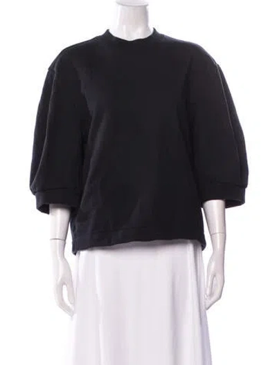 Pre-owned Tibi Crew Neck Long Sleeve Sweatshirt In Blue