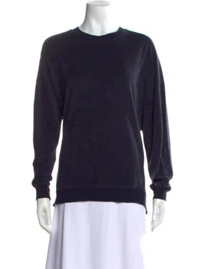 Pre-owned Tibi Crew Neck Long Sleeve Sweatshirt In Blue