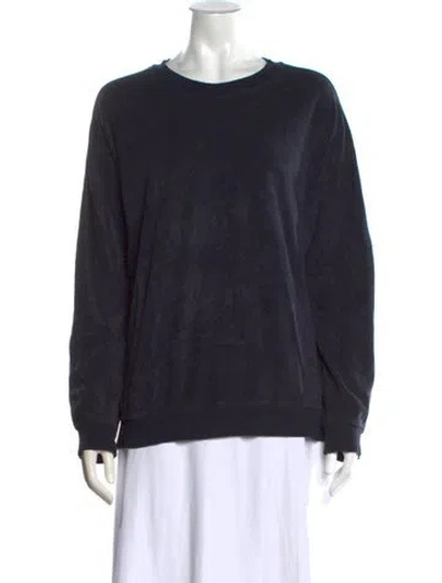 Pre-owned Tibi Crew Neck Long Sleeve Sweatshirt In Blue