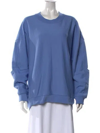 Pre-owned Tibi Crew Neck Long Sleeve Sweatshirt In Blue