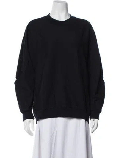 Pre-owned Tibi Crew Neck Long Sleeve Sweatshirt In Blue