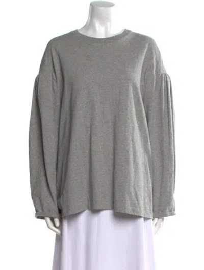 Pre-owned Tibi Crew Neck Long Sleeve Sweatshirt In Gray