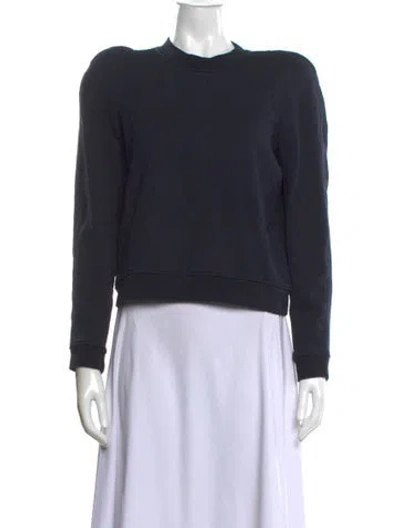 Pre-owned Tibi Crew Neck Long Sleeve Sweatshirt In Gray