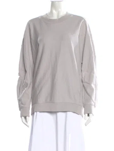Pre-owned Tibi Crew Neck Long Sleeve Sweatshirt In Gray