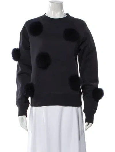Pre-owned Tibi Crew Neck Long Sleeve Sweatshirt In Gray