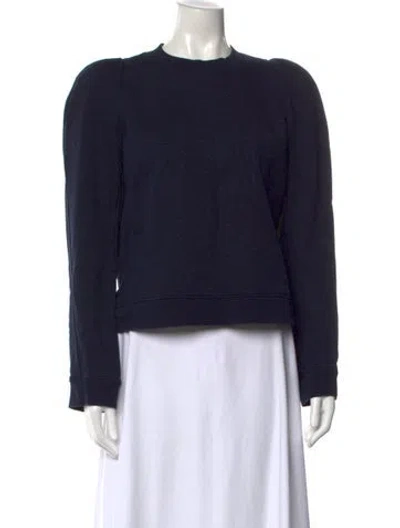 Pre-owned Tibi Crew Neck Long Sleeve Sweatshirt In Gray