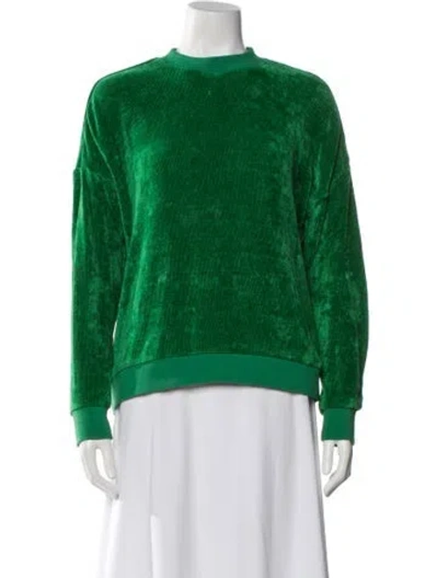 Pre-owned Tibi Crew Neck Long Sleeve Sweatshirt In Green