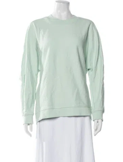 Pre-owned Tibi Crew Neck Long Sleeve Sweatshirt In Green