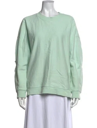 Pre-owned Tibi Crew Neck Long Sleeve Sweatshirt In Green