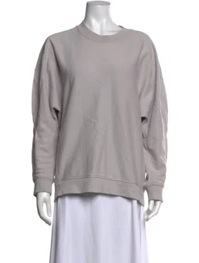 Pre-owned Tibi Crew Neck Long Sleeve Sweatshirt In Grey