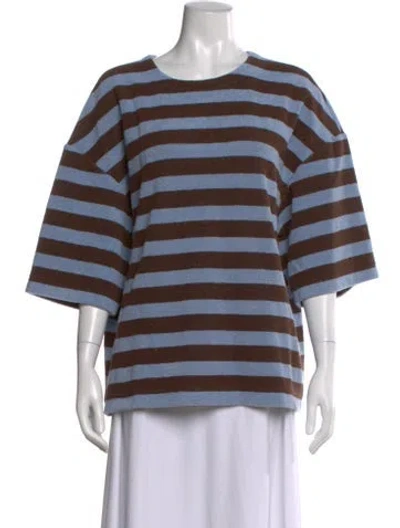 Pre-owned Tibi Crew Neck Long Sleeve Sweatshirt In Multi