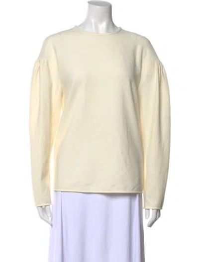 Pre-owned Tibi Crew Neck Long Sleeve Sweatshirt In Neutral