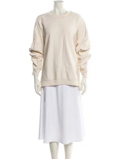 Pre-owned Tibi Crew Neck Long Sleeve Sweatshirt In Neutral
